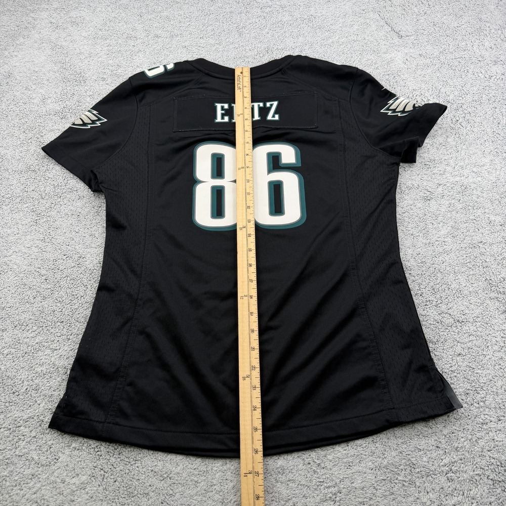 Philadelphia Eagles Superbowl Jersey Womens Medium Black Football Zach Ertz Nike - Picture 12 of 13